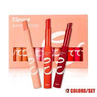 12 color matte lipstick set waterproof professional makeup set full portable lip glaze for make up tint lip gloss flash cosmetic