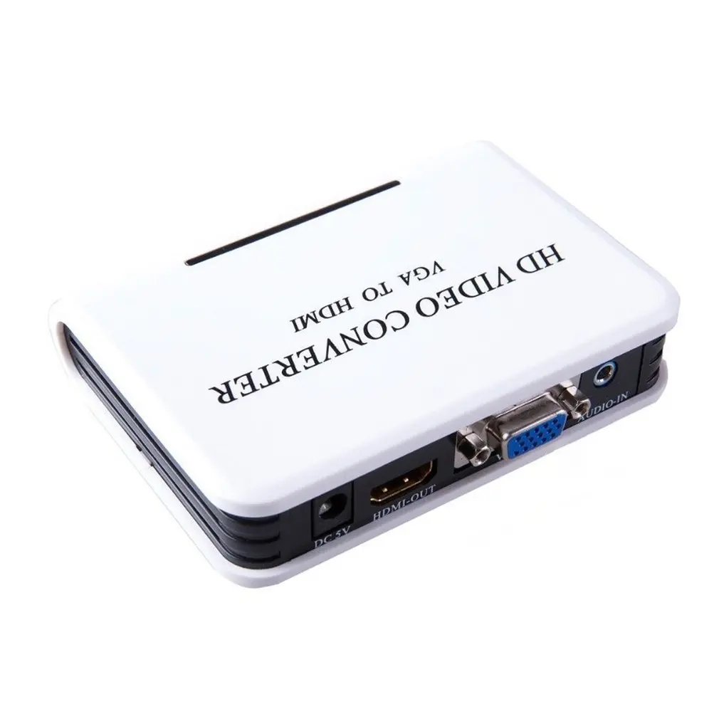 Мини 1080P VGA к HDMI Full HD HDTV видео конвертер адаптер Коробка для ноутбука ПК аудио