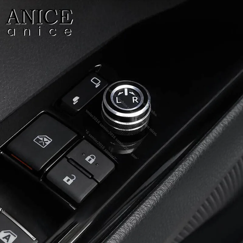 Черная Обложка из алюминиевого сплава с кольцом заднего вида для Toyota Camry Corolla