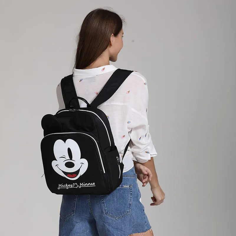 Сумка disney, Детская сумка для мамы, сумки для подгузников, сумка для мам, сумка для пеленания с крючками, сумка для мамы с Микки и Минни Маус, дорожная сумка для кормления