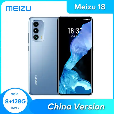 Смартфон Meizu 18, 8/12 Гб, 128/256G, 5G дюйма, Восьмиядерный процессор Snapdragon 888, NFC, UFS3.1, 4000 мАч, 36 Вт, быстрая зарядка, китайская версия