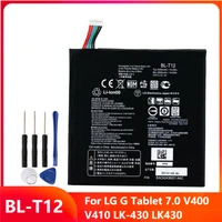 original tablet battery bl t12 for lg g tablet 7 0 v400 v410 lk 430 lk430 blt12 replacement rechargable batteries 4000mah