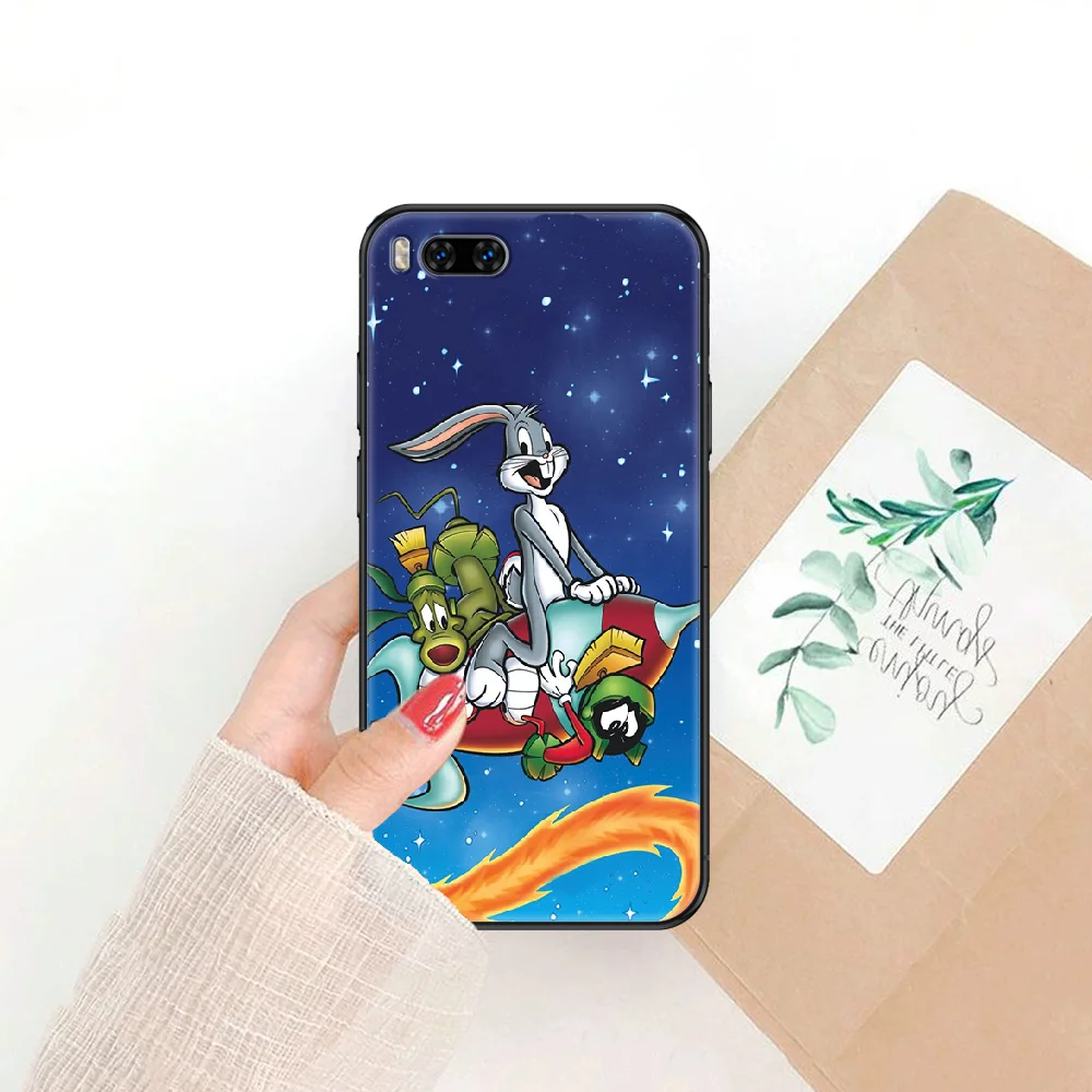 

Looney Cartoon Tunes Phone case For Xiaomi Mi Max Note 3 A2 A3 8 9 9T 10 Lite Pro Ultra black painting Etui silicone cell cover