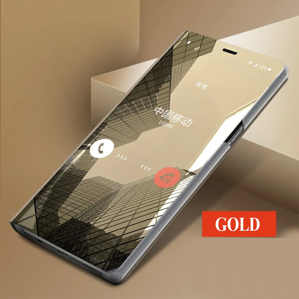 Gold Роскошный Magentic умный зеркальный чехол для телефона Xiaomi Redmi Note 7 6 5 4x K20 8 Pro противоударный чехол для Redmi 7 7A k20 флип-чехол s - Цвет: Gold