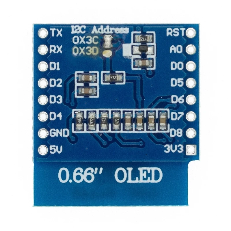 D04 0 66 дюймов O светодиодный ЖК дисплей экран совместимый для WEMOS D1 MINI ESP32 64X48 IIC