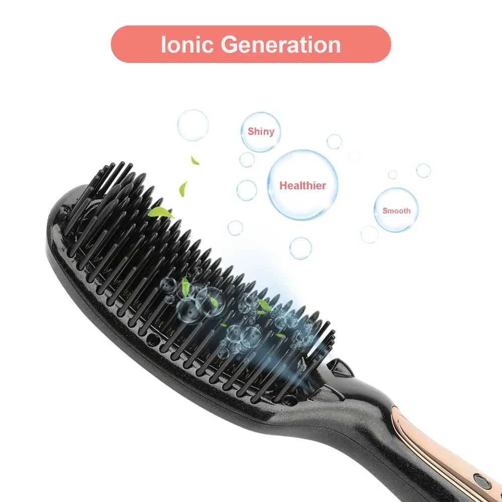 FMK выпрямитель для волос расческа инфракрасная плоская железная щетка