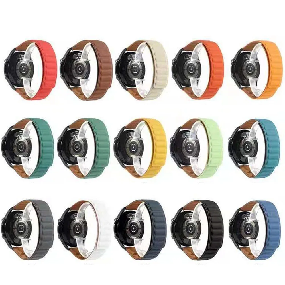 

Silicone Link strap for Garmin Venu Sq Vivoactive 3 Forerunner 245 645 Magnetic Loop bracelet for Garmin Vivomove HR 20mm