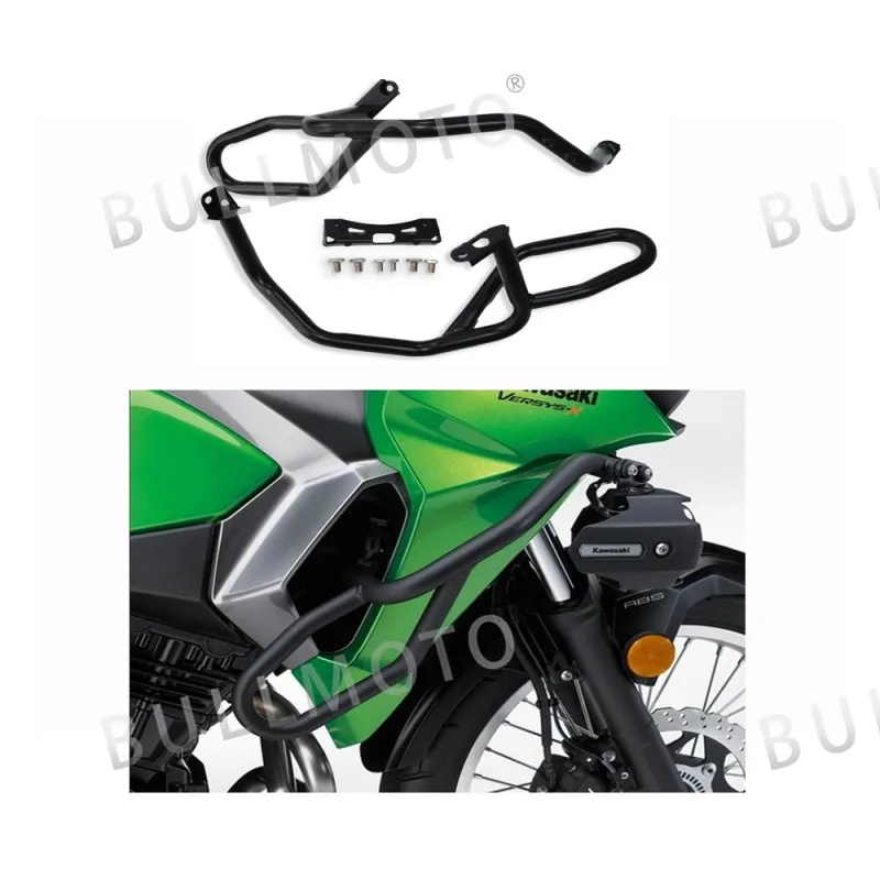 

For Kawasaki Versys X-300 2017 2018 Motorcycle Dumb Black Engine Guard Bumper Shield Anti-collision Bar Protection