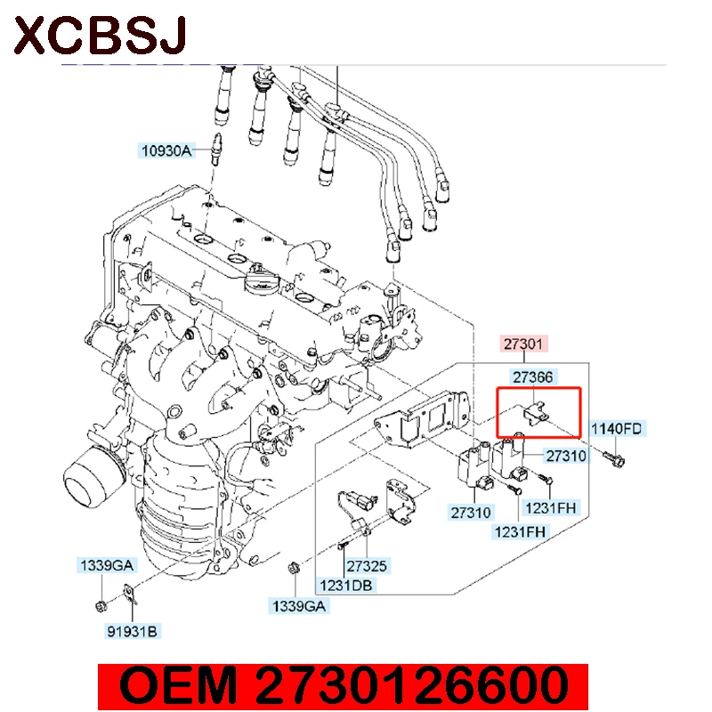 Катушка зажигания для HYUNDAI Accent Coupe Elantra Getz Matrix Kia Cerato Rio 1 4 6 16V 27301-26600 2730126600 |