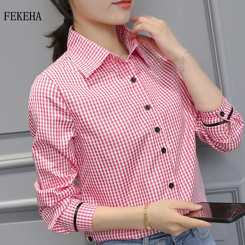 Осенняя Женская белая рубашка женская блузка с длинным рукавом Повседневная