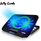 Кулер Jelly Comb для ноутбука, 2 USB-порта и 2 охлаждающих вентилятора, подставка с регулируемой скоростью для ноутбука 12-15,6 дюймов светодиодный дисплеем