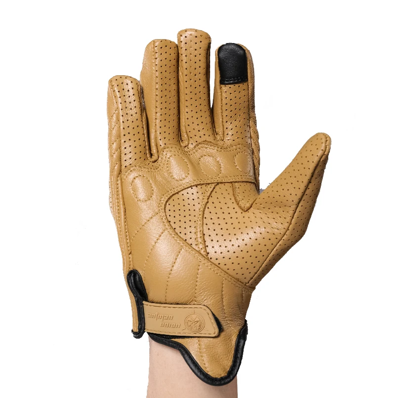 

2020 New Motorcycle Gloves Leather Retro Moto Bike Riding Protector Gear Summer Motorcycle Gloves Women Men Adult Racing Glove