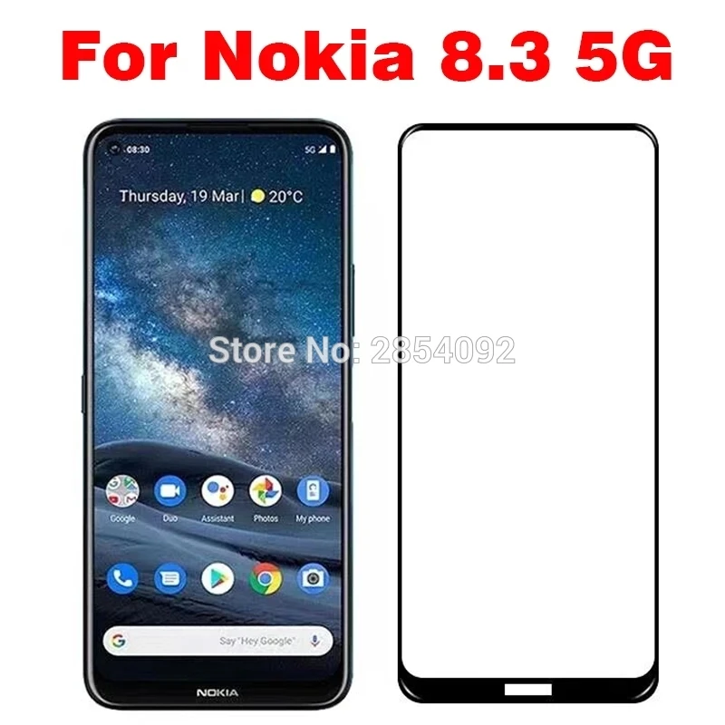 

3D защитное закаленное стекло для Nokia 8,3 5G 9H, Взрывозащищенная защитная пленка для Nokia 8,3, 5G Guard Saver, 2 шт.
