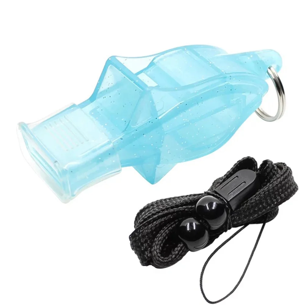 

8 Set Training Whistle Sports Referee Whistle with Lanyard for Kids School Sports Soccer Basketball (Black, Dark Blue, Light Blu