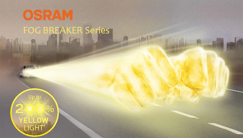 Лампа Ксеноновая OSRAM H1 H3 H4 H7 H8 H11 H16 9005 9006 HB3 HB4 желтый ФБР галогенная противотуманный фонарь 12V Автомобильные фары 2600K свет+ 60% ярче, пара