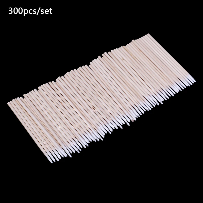 300 шт. тампоны грим стик с острым для перманентного макияжа чистки ушей ватные