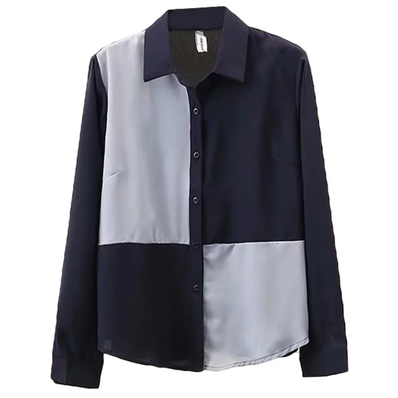 Повседневные блузки размера плюс осень 2019 Модные свободные шифоновые рубашки с