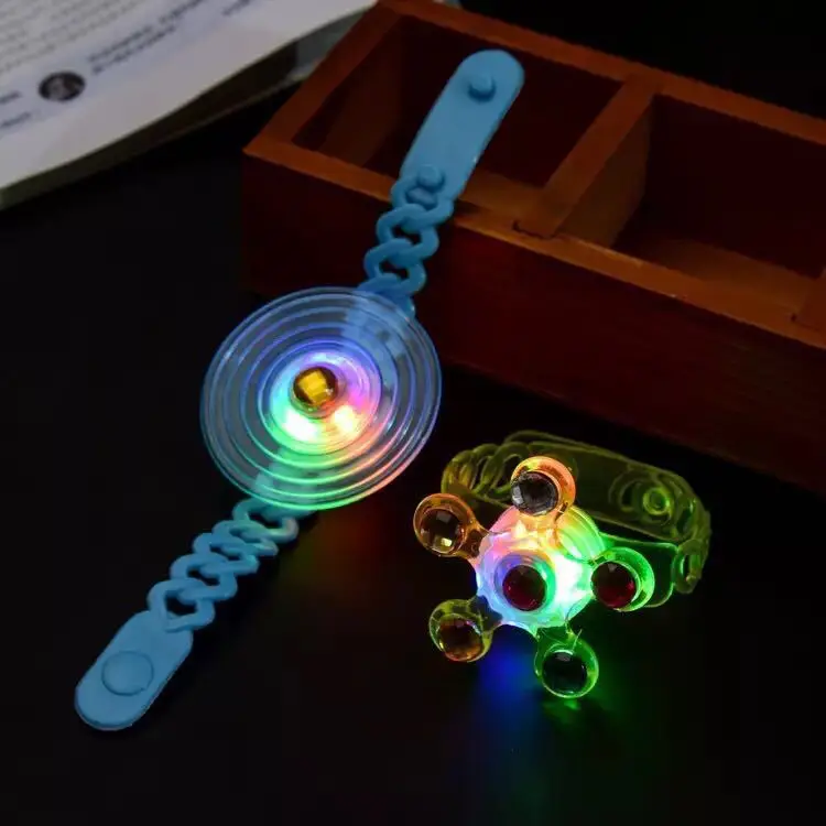 1pc New Creative Luminous Gyro Bracelet Wristband fidget spinner Watch Ring Flash Toys Antistress Children Birthday Gift - купить по