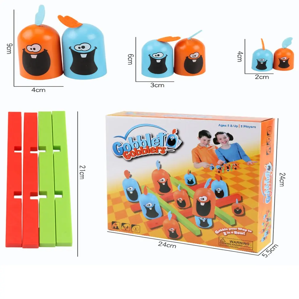 

Family Party Fun Gobblers Board Game Gobble You Way To 3 In A Row Strategy Game Educational Toy