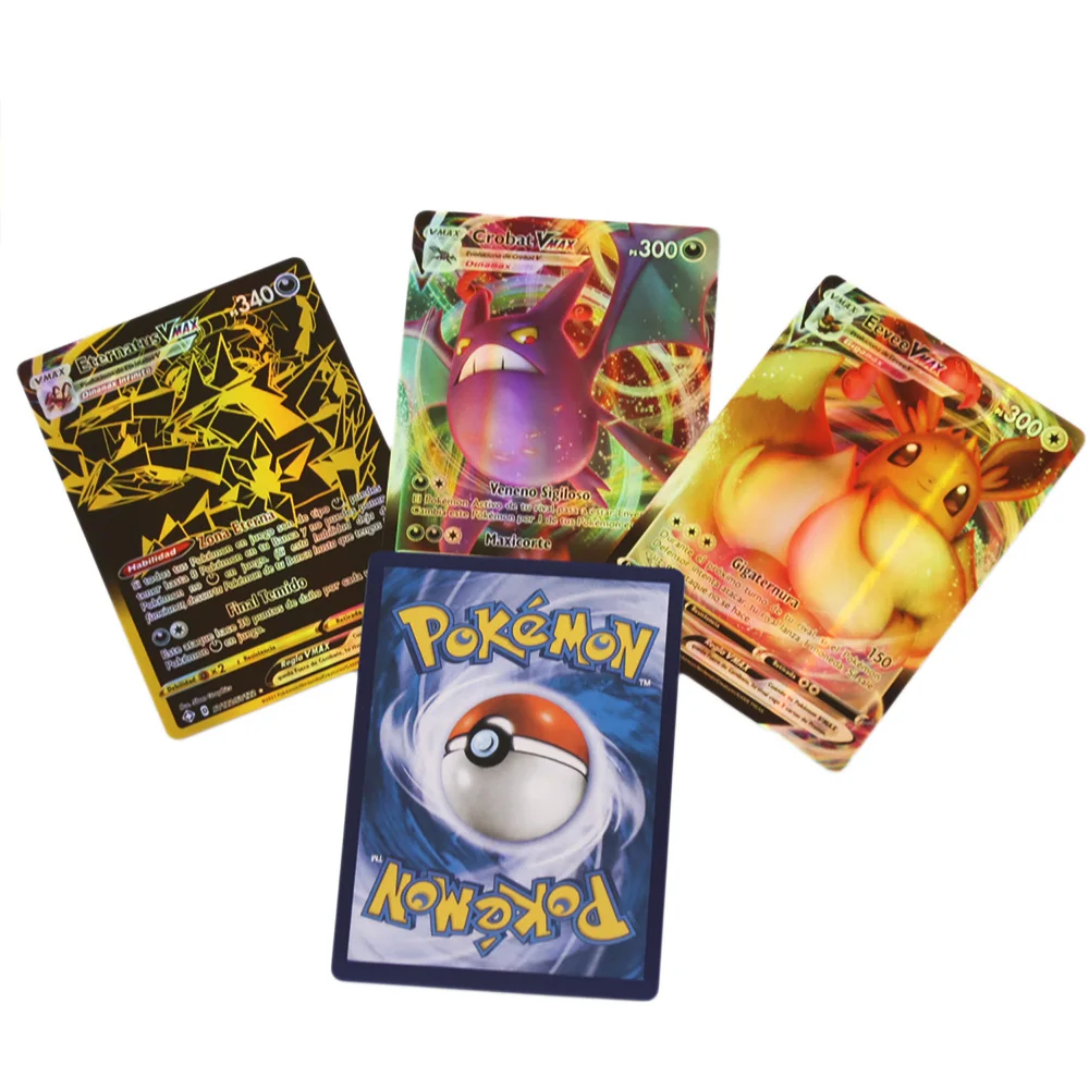 Испанская карта Покемон блестящие карты игровая бирка команды VMAX GX V MAX Battle Carte