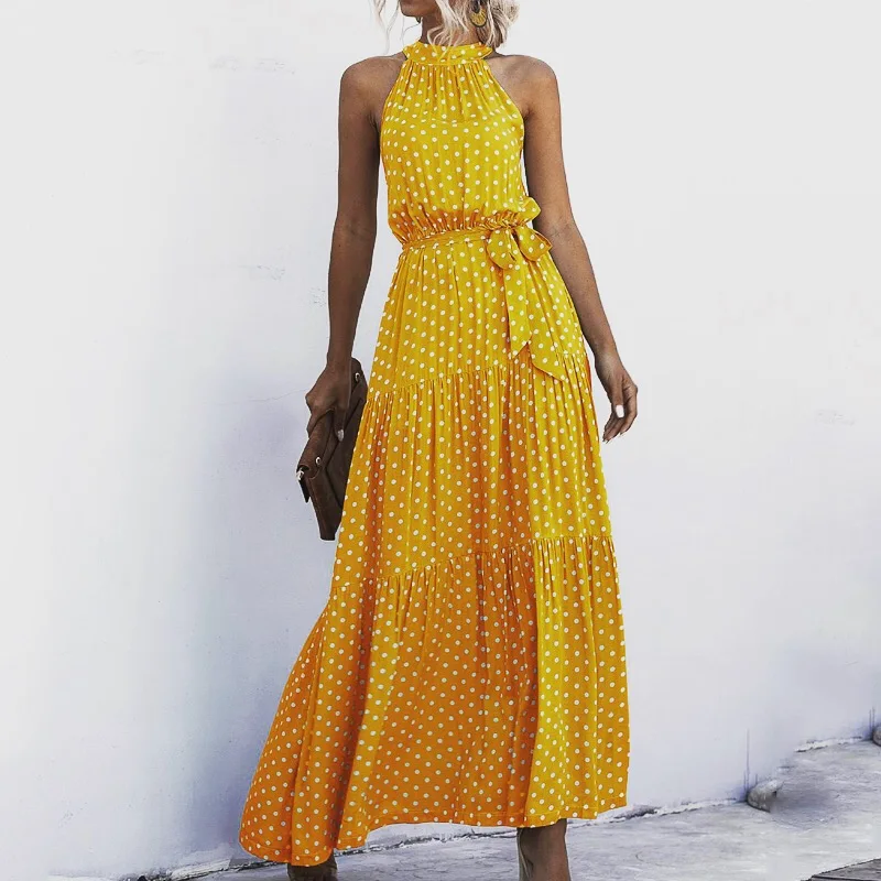 Летнее элегантное сексуальное пляжное длинное платье для женщин 2020 модное с