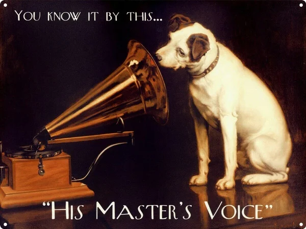 

Metal Wall Sign You Know It By This His Master's Voice Dog Tin Sign Poster Farm Home Wall Decoration Vintage Metal Sign 20*30 CM