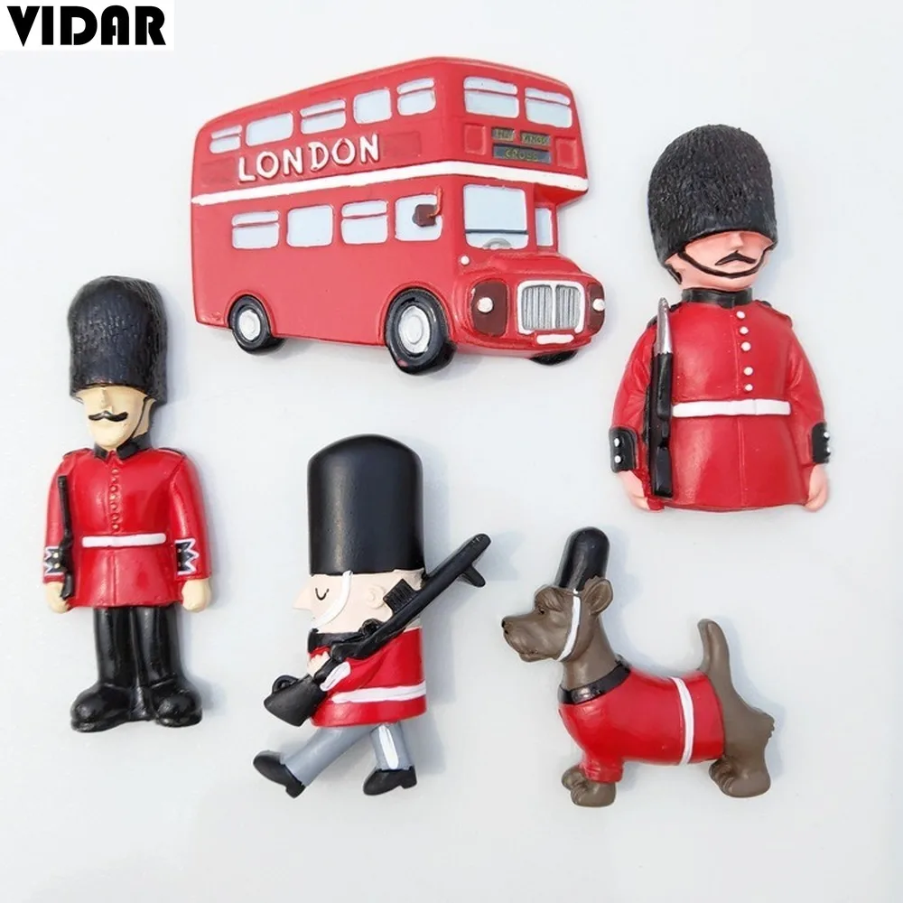 

VIDAR Tourist Souvenirs British Refrigerator Magnets London Palace Guardsmen Creative Stereo Magnet Resin Refrigerator Magnets