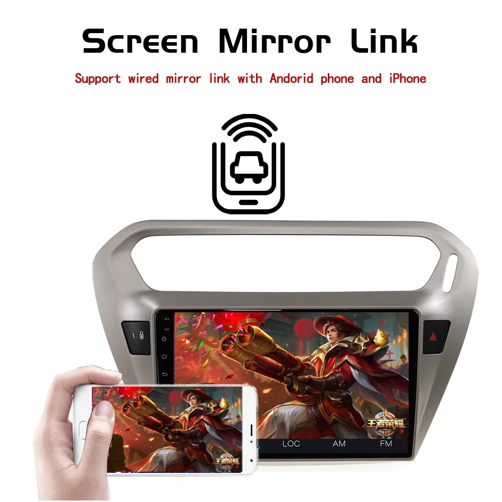 

Android 10.0 Car Video Multimedia Player GPS Navigation For Peugeot 301 Citroen Elysee Radio 2013-2019 No 2 Din GPS Head Unit