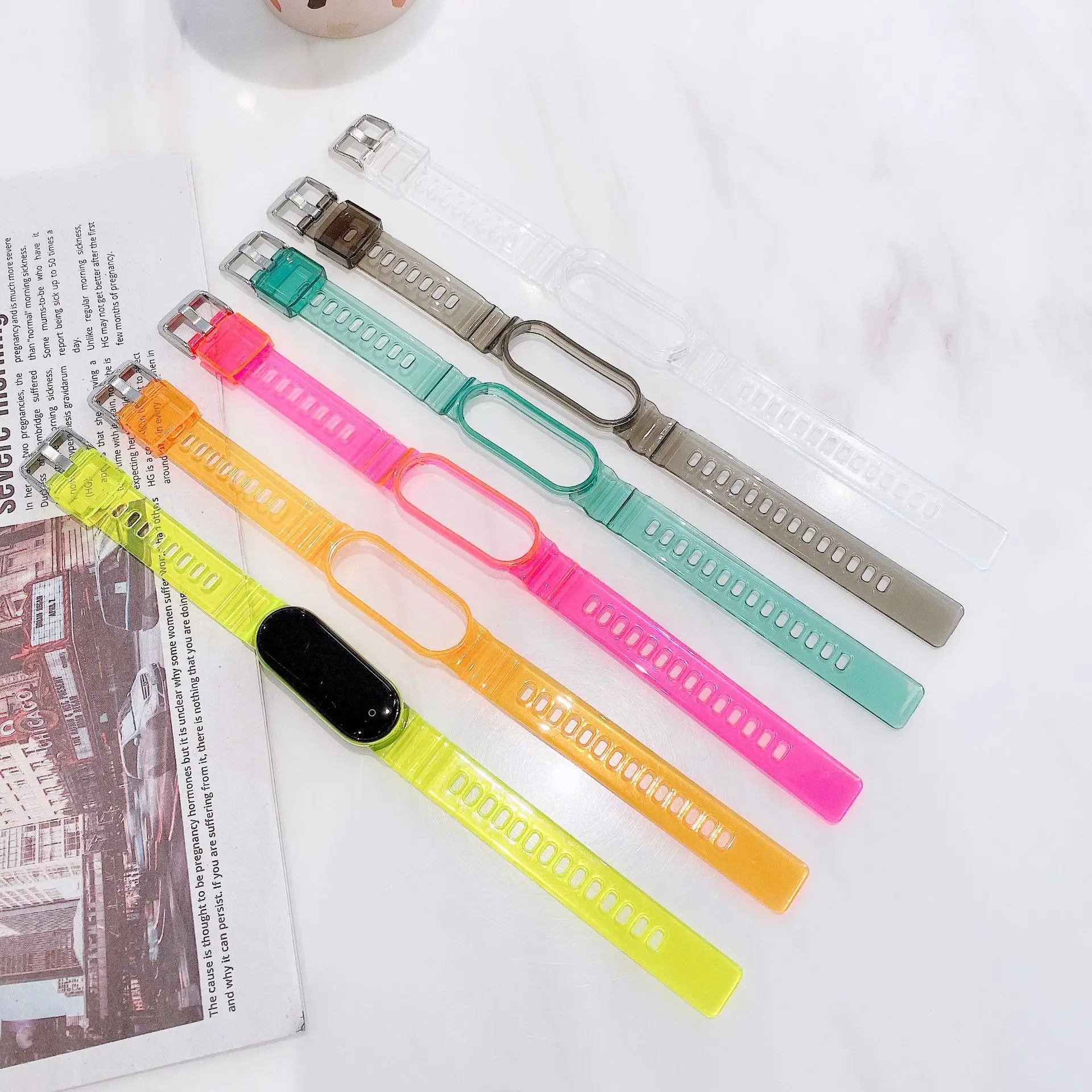 

Transparent Silicone Strap For Xiaomi Mi Band 6 5 Strap Replacement Bracelet For mi band 5 6 Wristband miband 6 smart watch belt