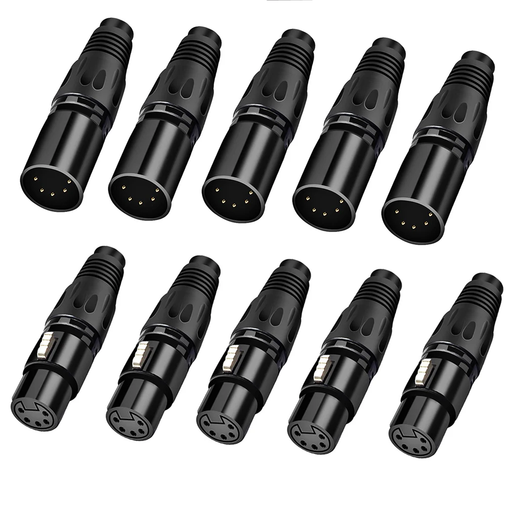 5pins XLR микрофон аудио кабель для подключения к сети 5Pin Мужской Женский Разъем Cannon