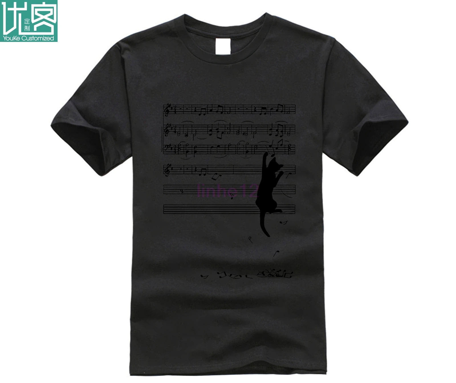 Newest 2020 Funny Mischief Cat T-Shirt Men's Personality Music Animal Printed T Shirt Summer Novelty Short Sleeve Tee Tops |