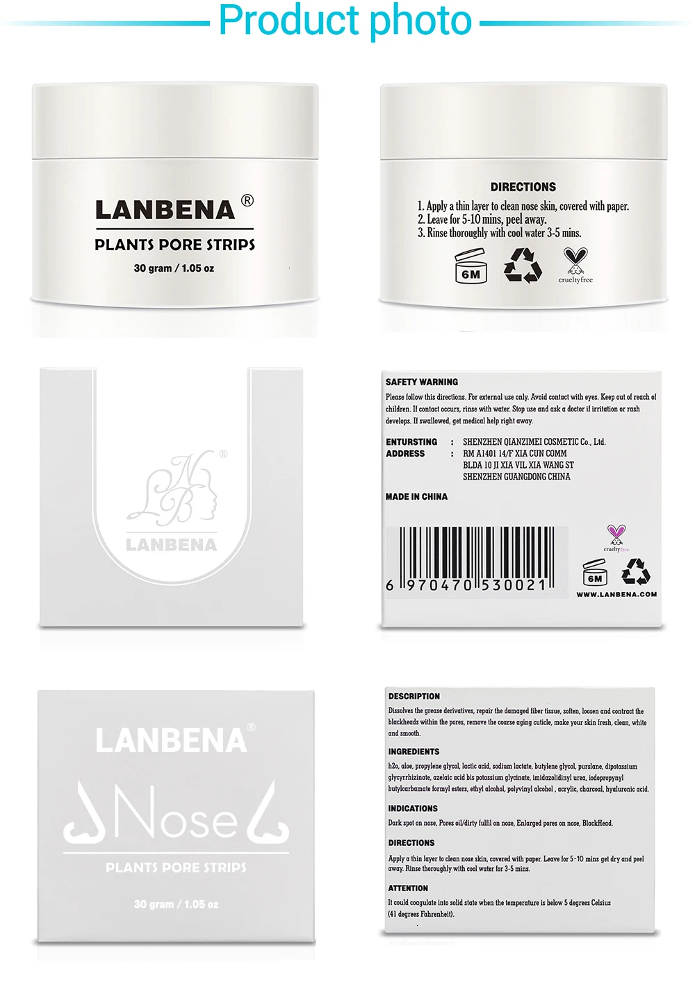 Новинка, LANBENA, унисекс, маска для удаления черных точек, для лица, носа, полоска пор, черная маска, пилинг, лечение акне, черное глубокое очищение кожи, уход