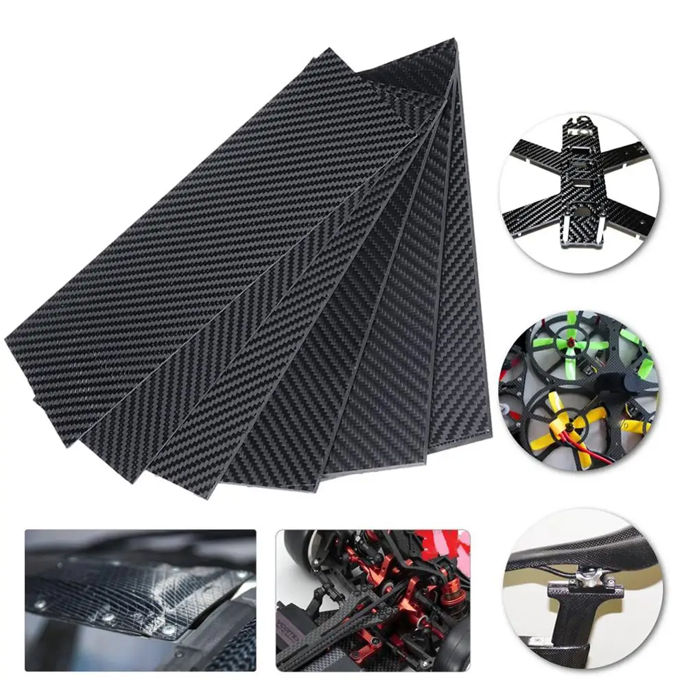 

Панели из углеродного волокна с матовой поверхностью, 0,5-3 мм, 200x300 мм, 3K