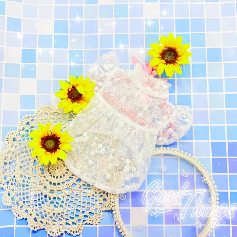Милая летняя кружевная юбка для домашних животных собака кошка маленькая