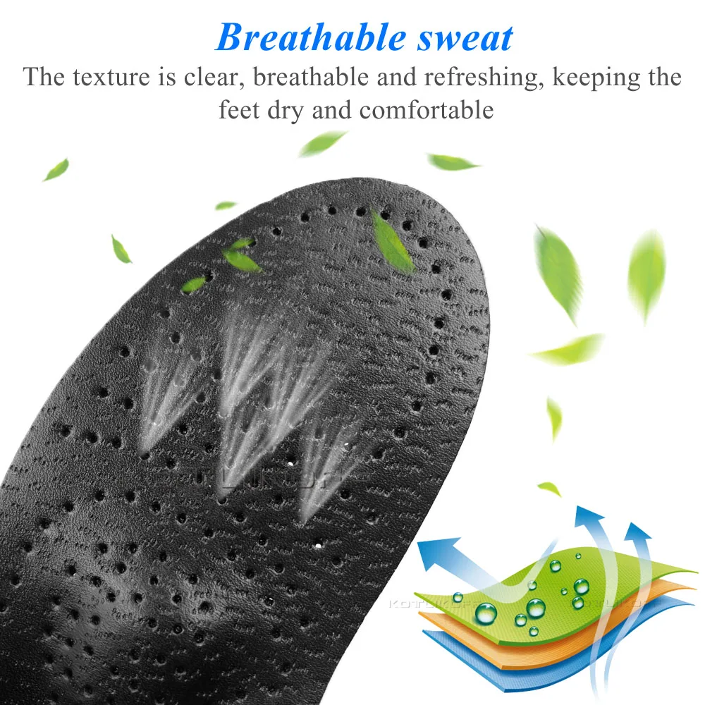 Leather Orthotic Insoles Half/Full Pad Orthopedic Flat Feet Heel Pain Arch Support For Man Woman Shoe Insoles Sole Insert