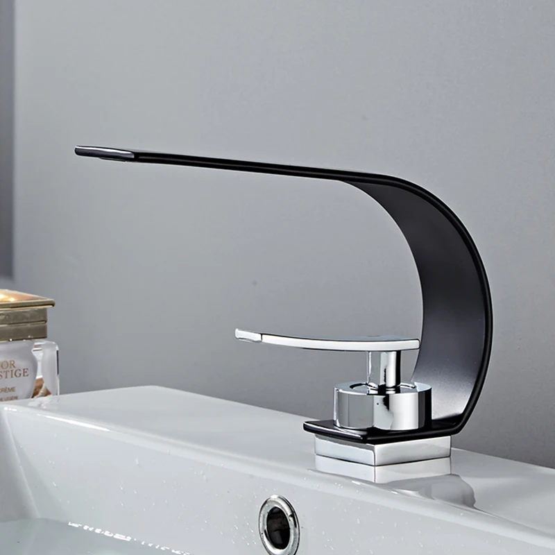BAKALA Basin Faucets Waterfall Faucet For Bathroom Mixer Tap Single Handle Sink Deck Mounted Torneiras | Обустройство дома