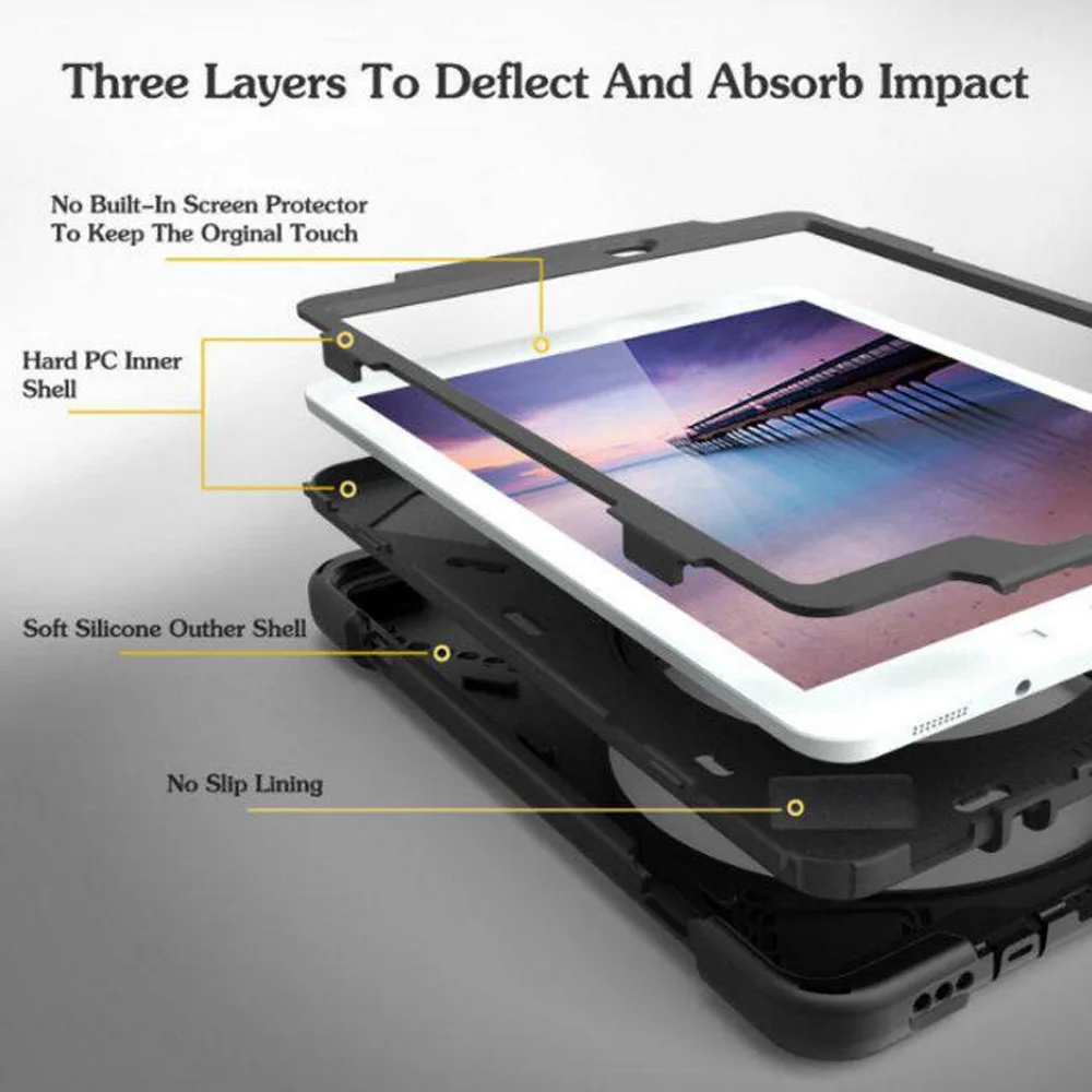 Чехол для Samsung Galaxy Tab 9 7 T810 T815 T813 T819 крышка дети Безопасный противоударный Heavy Duty PC