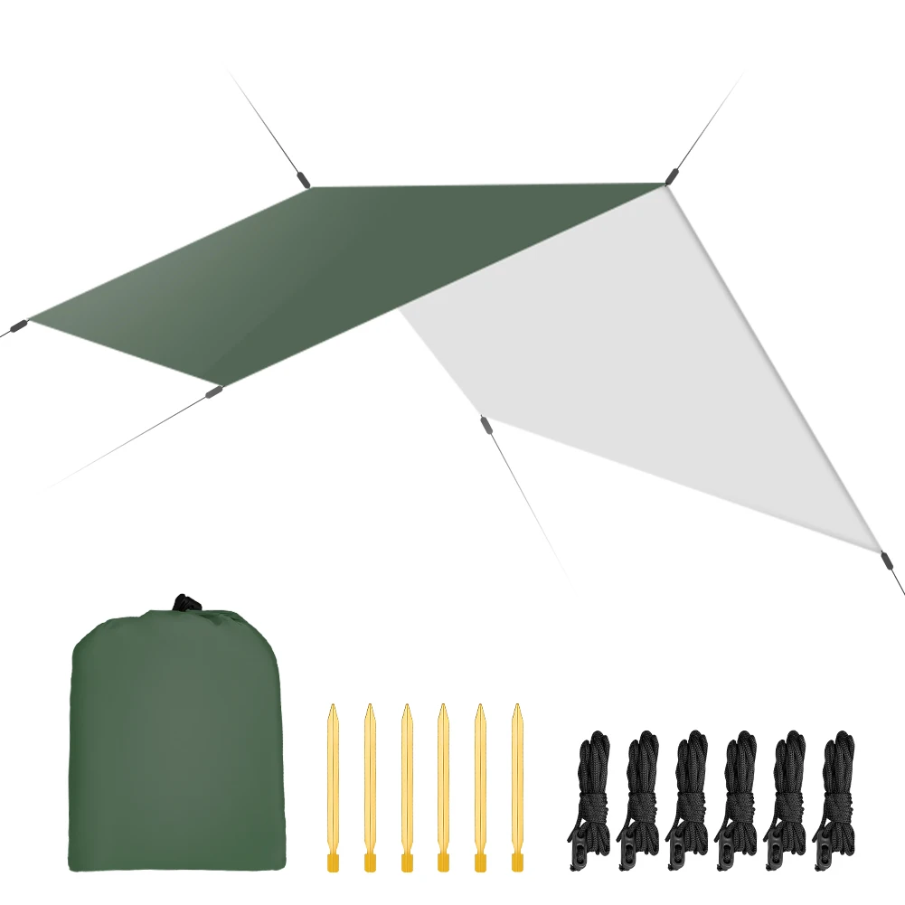 

3mx3m Waterproof Sun Shelter Tent Tarp Anti UV Beach Tent Shade Outdoor Camping Hammock Rain Fly Camping Sunshade Awning Canopy