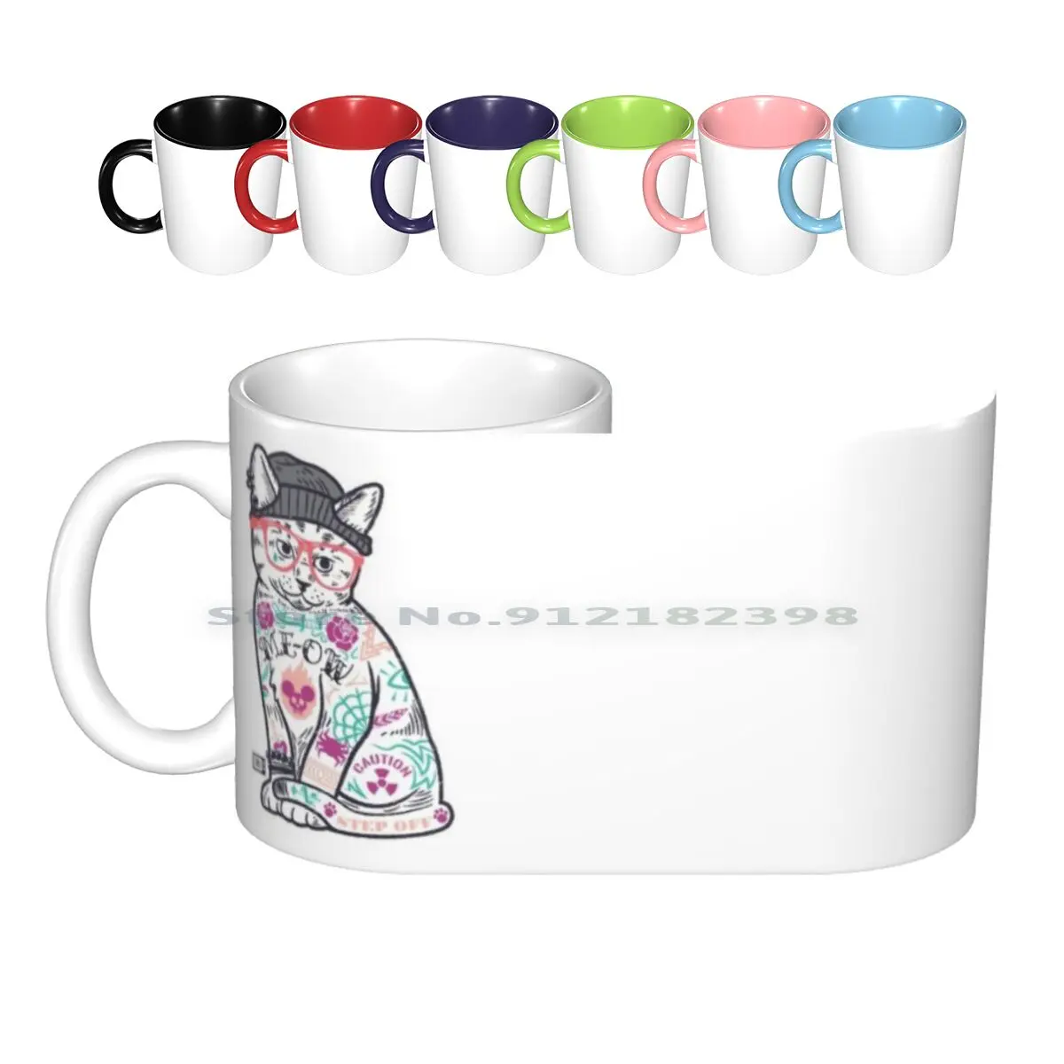 

Керамические кружки с надписью «Me» для кошек, стаканы для кофе, молока, чая, кошек, животных, тату-очков, хипская шапка