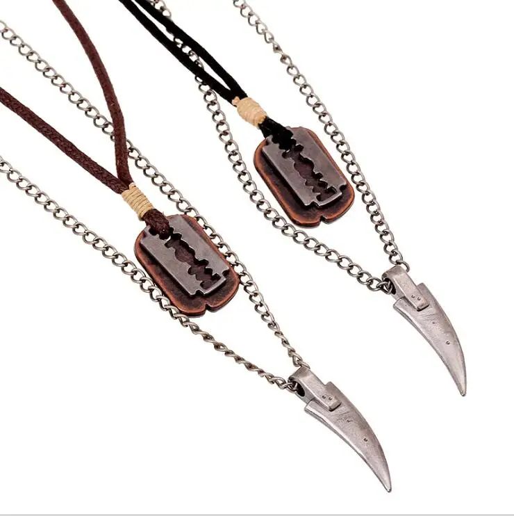 Imixlot мужские винтажные Длинные ожерелья из коровьей кожи подвески Европейский