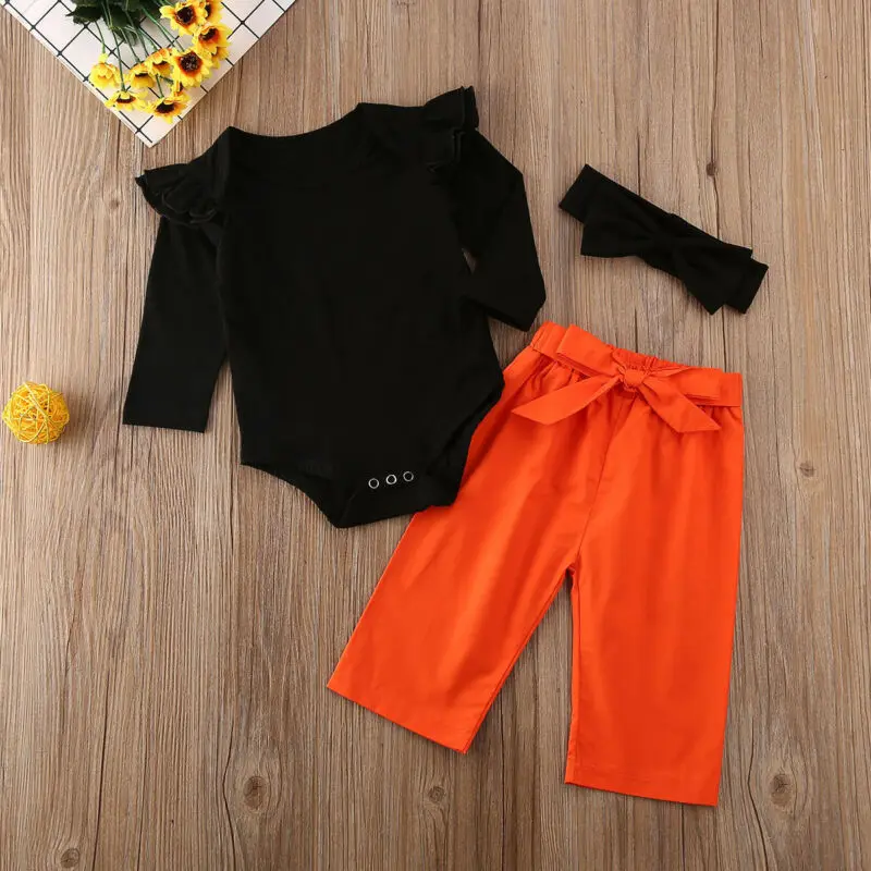 

Imcute Baby Spring Autumn Fashion 3PCS/Set Newborn Baby Girl Long Sleeve Romper Long Pants Warm Clothes Set
