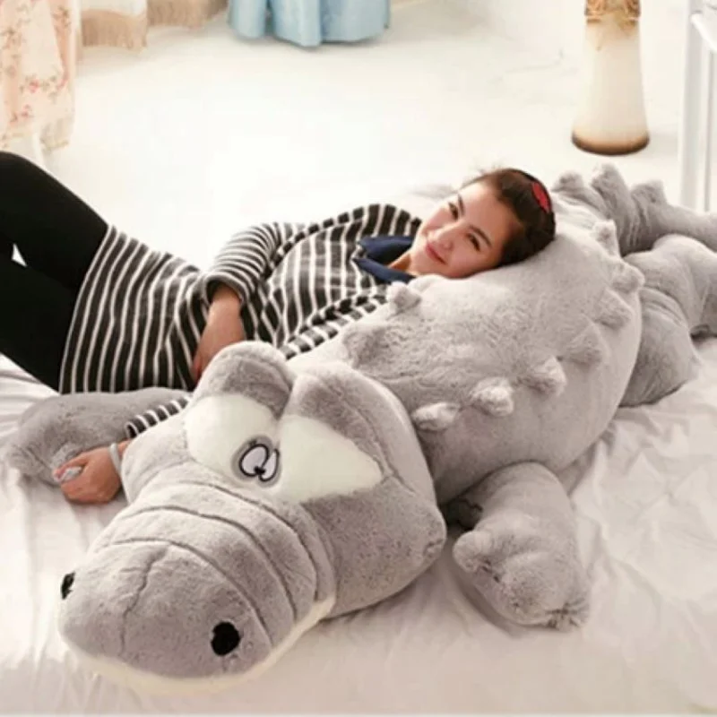 

2021 New Crocodile Cushion Cartoon Crocodile Plush Toy Animal Stuffed Doll Activity Gifts Large Sleep Pillow Sofa Decoration Hot