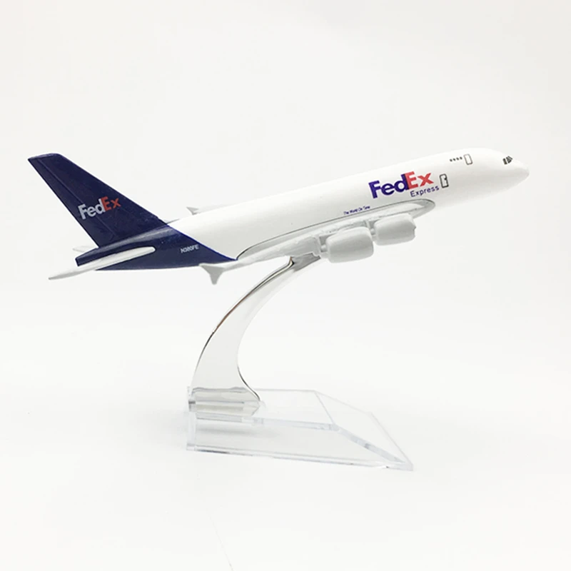 16cm FedEx Cargo Logistics Airbus A380 Aircraft Model Decoration Souvenir Airplane Metal Diecast Kids Gifts Collection |