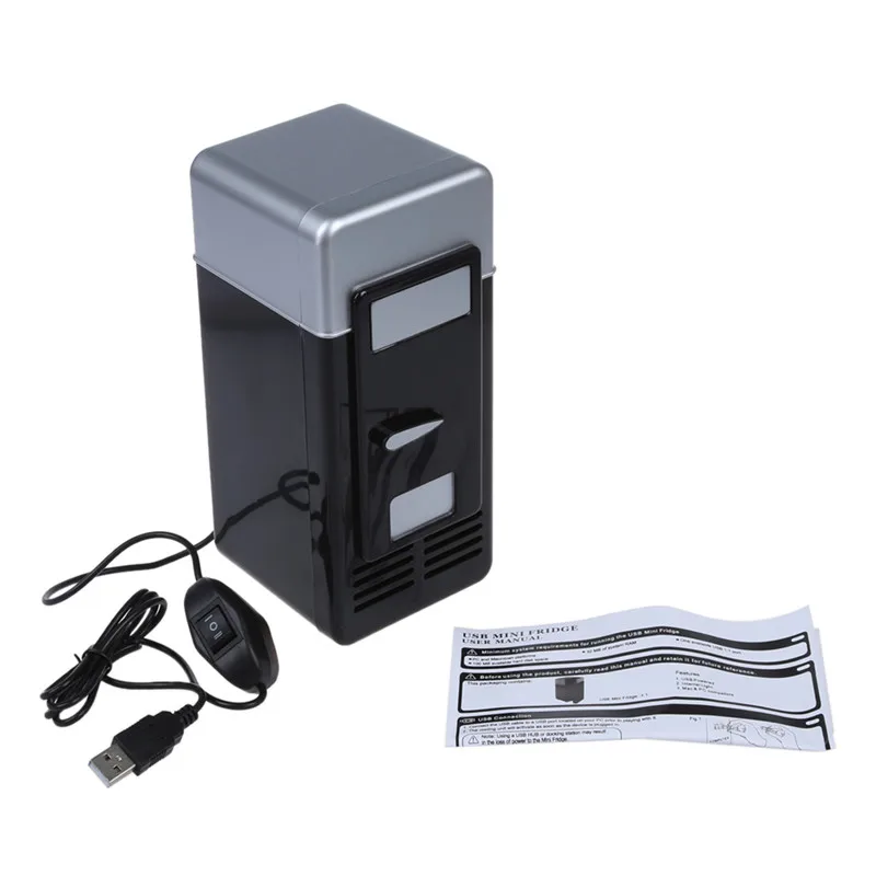 

PC USB Mini Refrigerator Fridge Beverage Drink Can Cooler Warmer