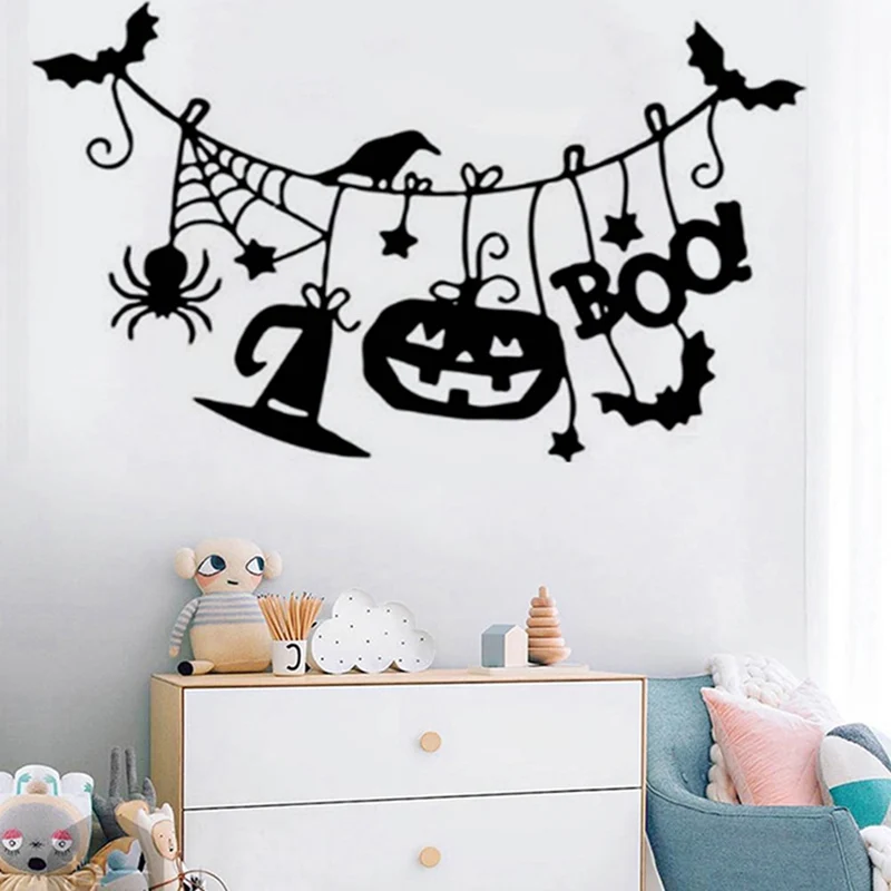 Счастливый Хэллоуин стикер на стену s ободок с хэллоуинской тематикой замок окно