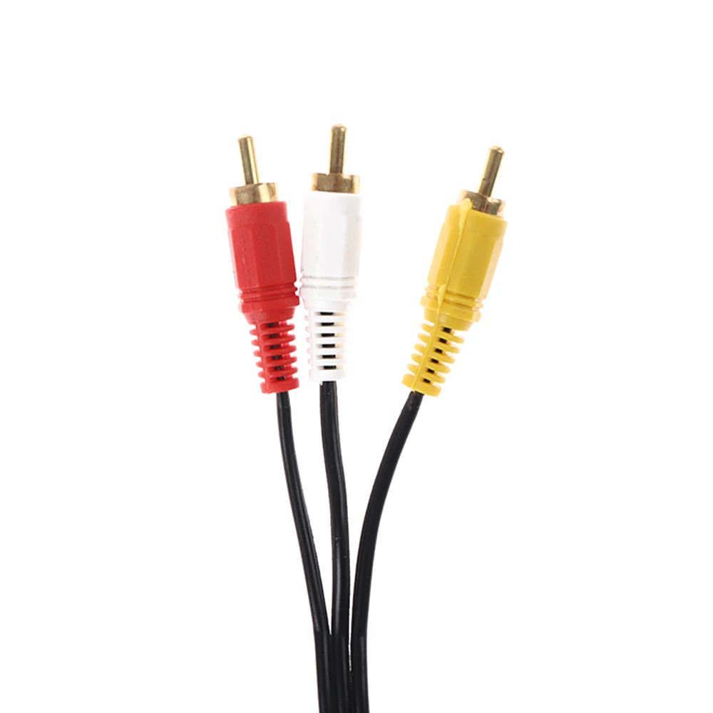 1 шт. 5 футов м позолоченный 3 RCA на композитный штекер для мужчин аудио/видео av