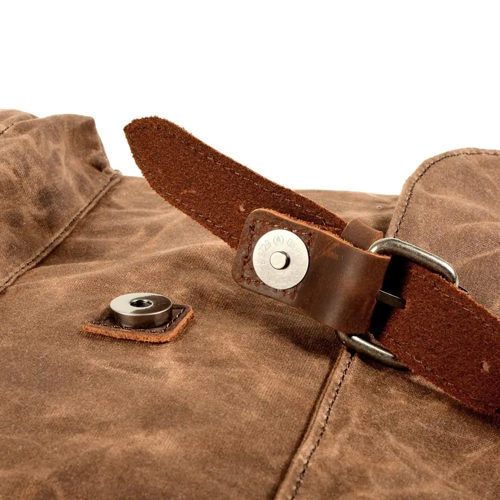 M326 новый роскошный винтажный холщовый рюкзак для мужчин масляный воск Холщовый