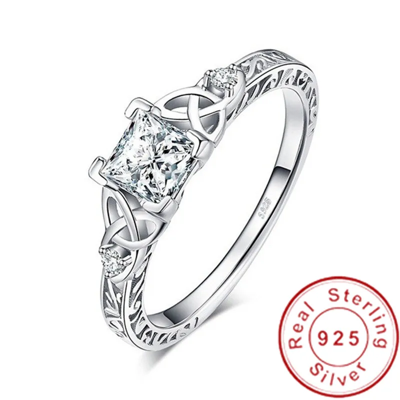 Luxury Lovers Vintage ring 925 Sterling silver AAAAA cz statement Party Wedding Band Rings for women Birdal Fashion Jewelry Gift | Украшения