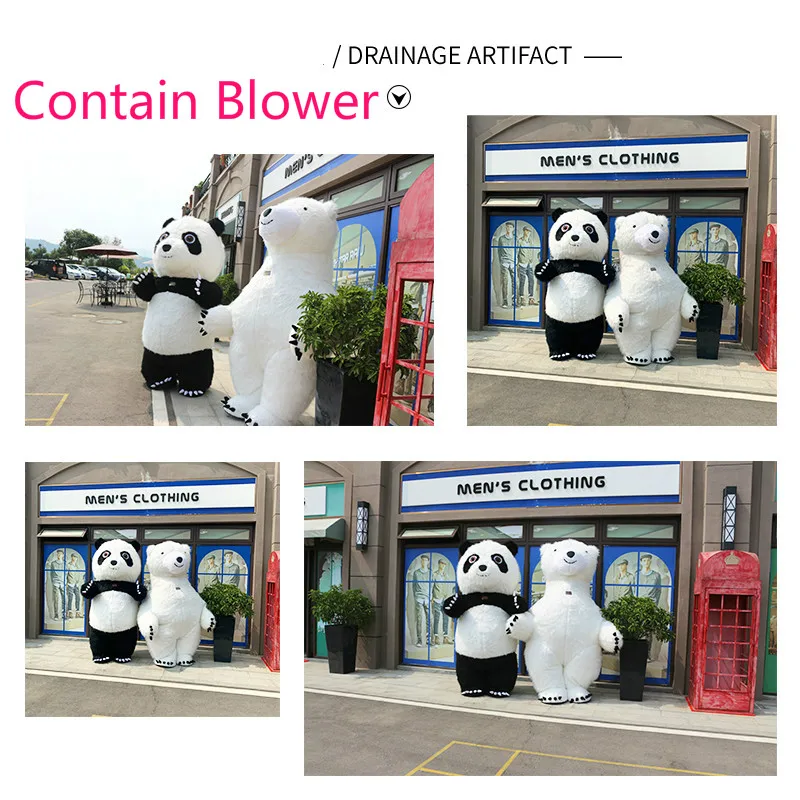 Инфляция панда костюм полярного медведя для рекламы настроить взрослый свадьбы