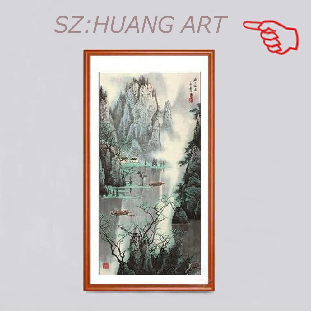 Китайская декоративная живопись вертикальная версия коридора ландшафта коридор